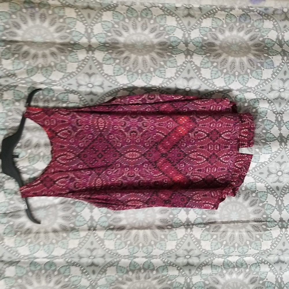 Cynthia Rowley split back silk sleeveless top.